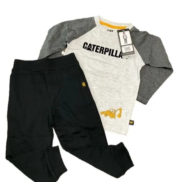 CAT Caterpillar Boy’s Joggers Shirt 2 piece Set Size 3T NWT - Picture 6 of 10